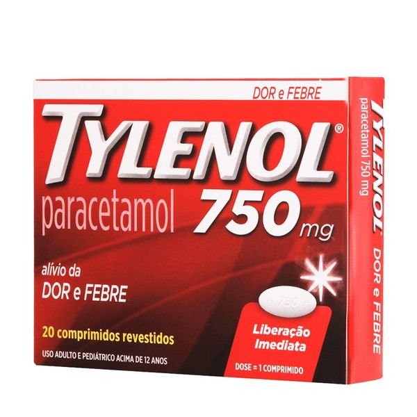 Tylenol 750mg com 20 comprimidos