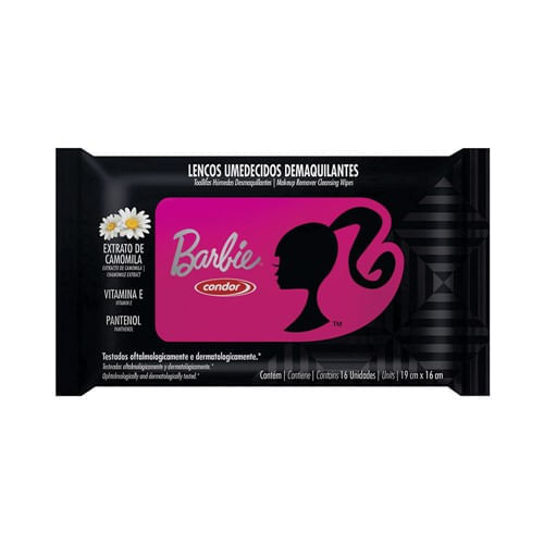 Lenço Demaquilantes Barbie Condor com 24 unidades