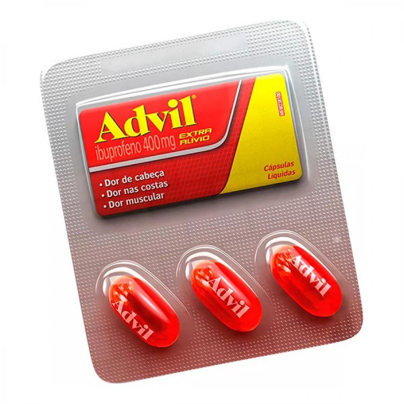 Advil 400mg Extra Alívio Com 3 Cápsulas Moles
