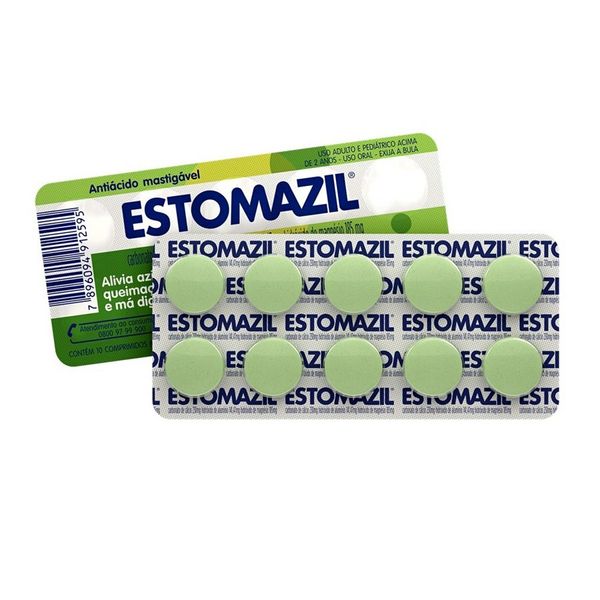Estomazil Limao Com 10 comprimidos Mastigaveis