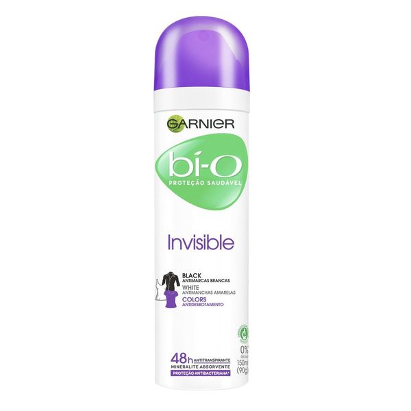 Garnier Bío Desodorante F 150mL-Invisible Black White Colors