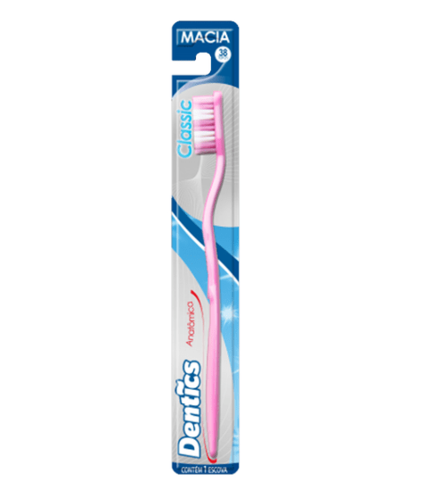 Escova Dental Dentics Classic Anatomca Macia (Cores Diversas
