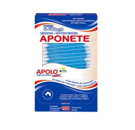 Hastes Flexíveis Cotonetes Aponete com 150 unidades