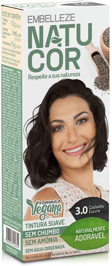 Tintura Natucor Kit Castanho Escuro 3.0