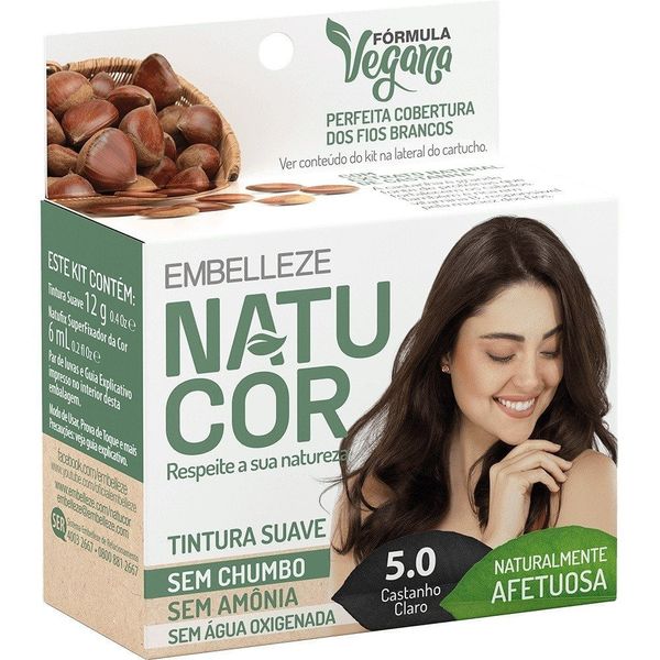 Tintura Natucor Kit Castanho Claro 5.0