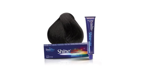 Tintura Shine Blue Color Coloração Creme Castanho Escuro 3.0