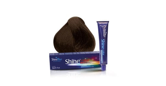 Tintura Shine Blue Color Coloração Creme Louro Escuro Marrom 6.7