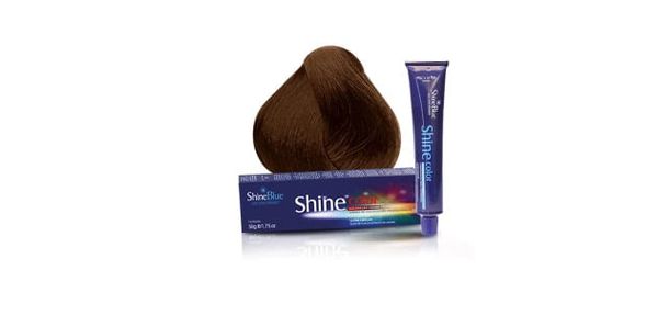 Tintura Shine Blue Color Coloração Creme Louro Médio Marrom 7.7