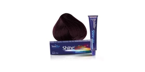 Tintura Shine Blue Color Coloração Creme Castanho Escuro Vermelho 33.66