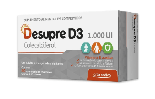 Vitamina D Desupre D3 1000Ui com 40 cápsulas