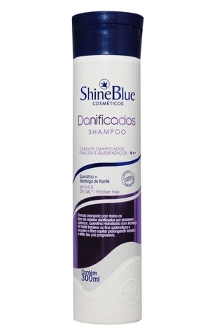 Shampoo Shine Blue Cabelos Danificados 300ml