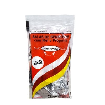 Bala Amatuvida Gengibre com Mel e Própolis 40G