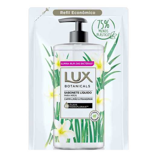 Sabonete Liquido Para Maos Refil Lux Botanicals Capim Limao 440ml