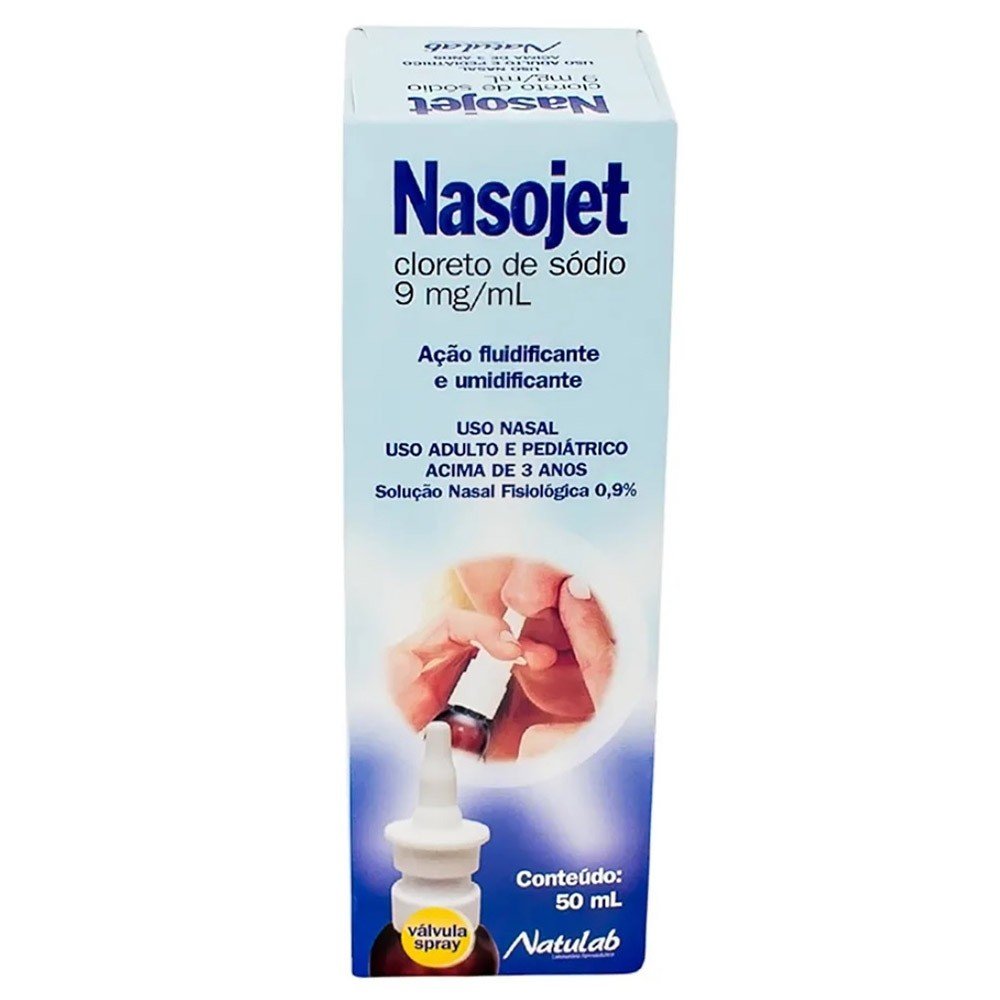 Nasojet 9mg/Ml, Caixa Com 1 Frasco Spray Com 50ml De Solução De Uso Nasal