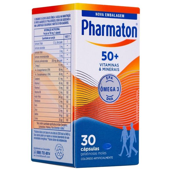 Pharmaton 50+ com 30 Cápsulas Sanofi