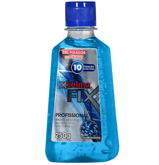 Gel Fixador Kelma Azul Garrafa 250G