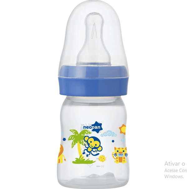Mamadeira Neopan Panforme Convencional Azul com 70ml