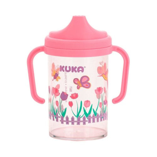Copo Kuka com Alça Removível Rosa com 240ml