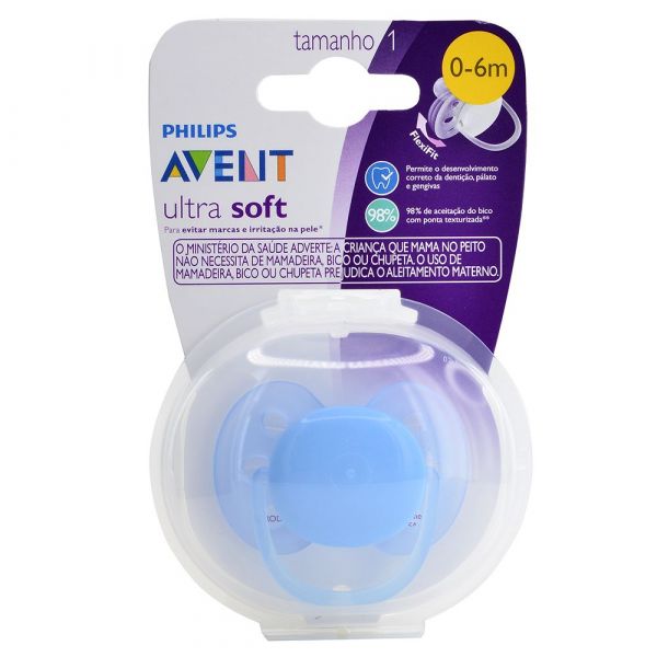 Chupeta Philips Avent Ultra Soft 0-6 Meses Azul