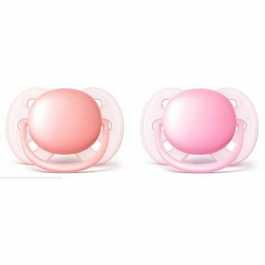 Chupeta Philips Avent Ultra Soft Lisa 0-6 Meses Rosa com 2 unidades