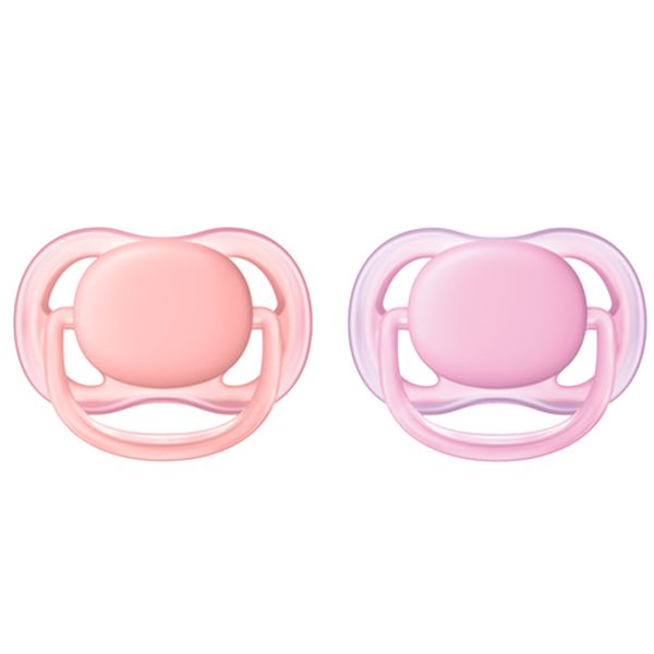Chupeta Philips Avent Ultra Air Lisa 0-6 Meses Rosa com 2 unidades