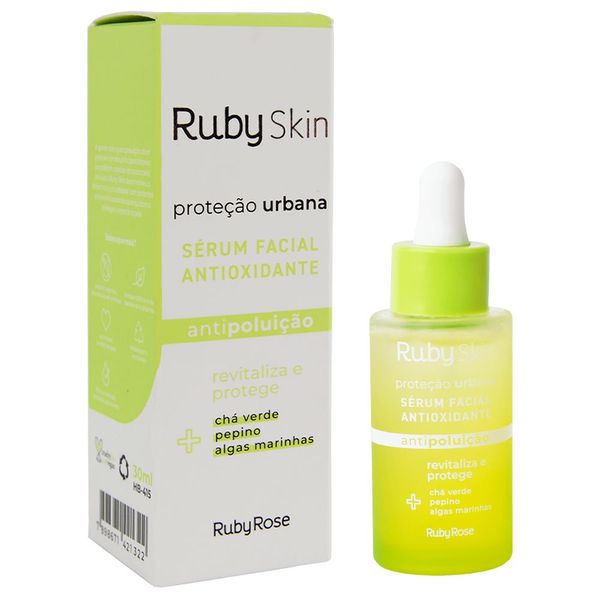 Sérum Facial Ruby Rose Antioxidante Proteção Urbana 30ml
