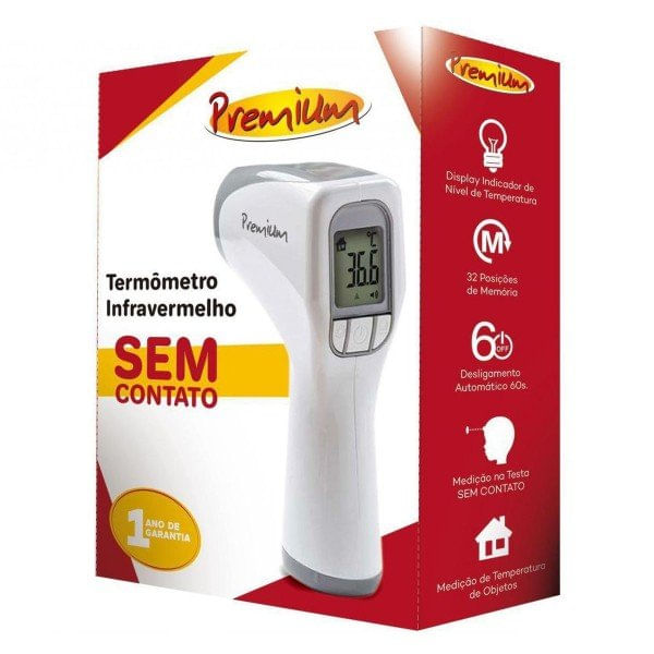 Termômetro Digital G-Tech Testa Sem Contato Infravermelho Premium