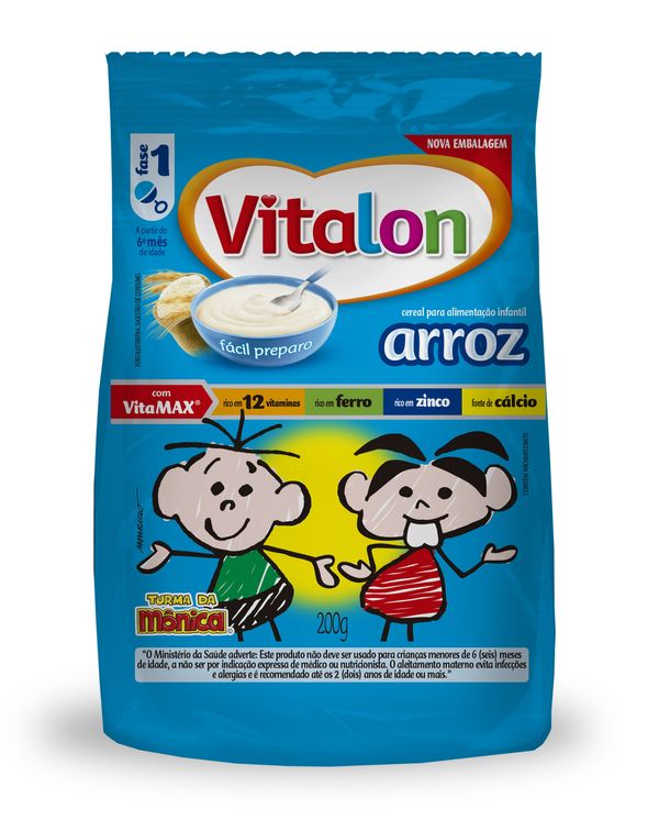 Mingau de Arroz Vitalon Turma da Mônica com 200g