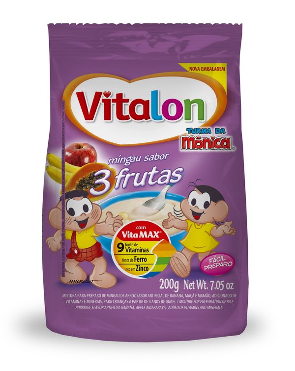 Mingau Sabor 3 Frutas Vitalon 200g