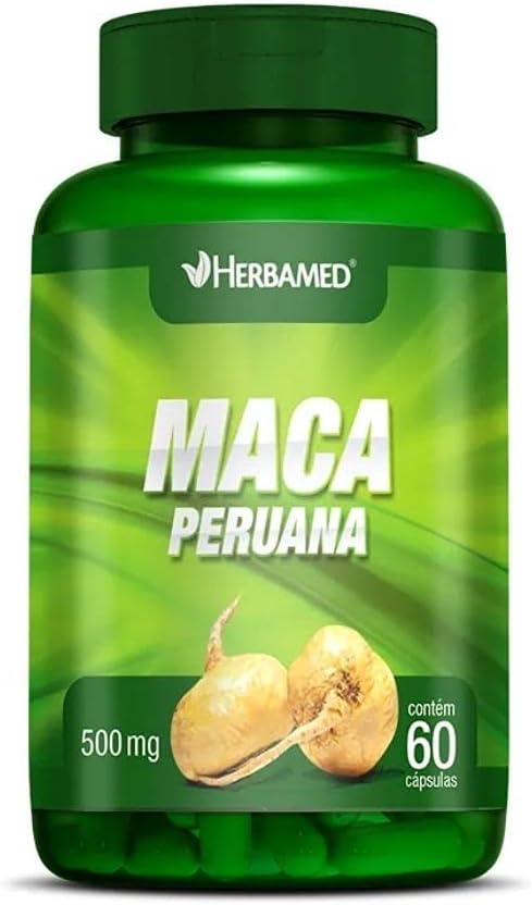 Maca Peruana Herbamed 500mg, Frasco Com 60 Cápsulas
