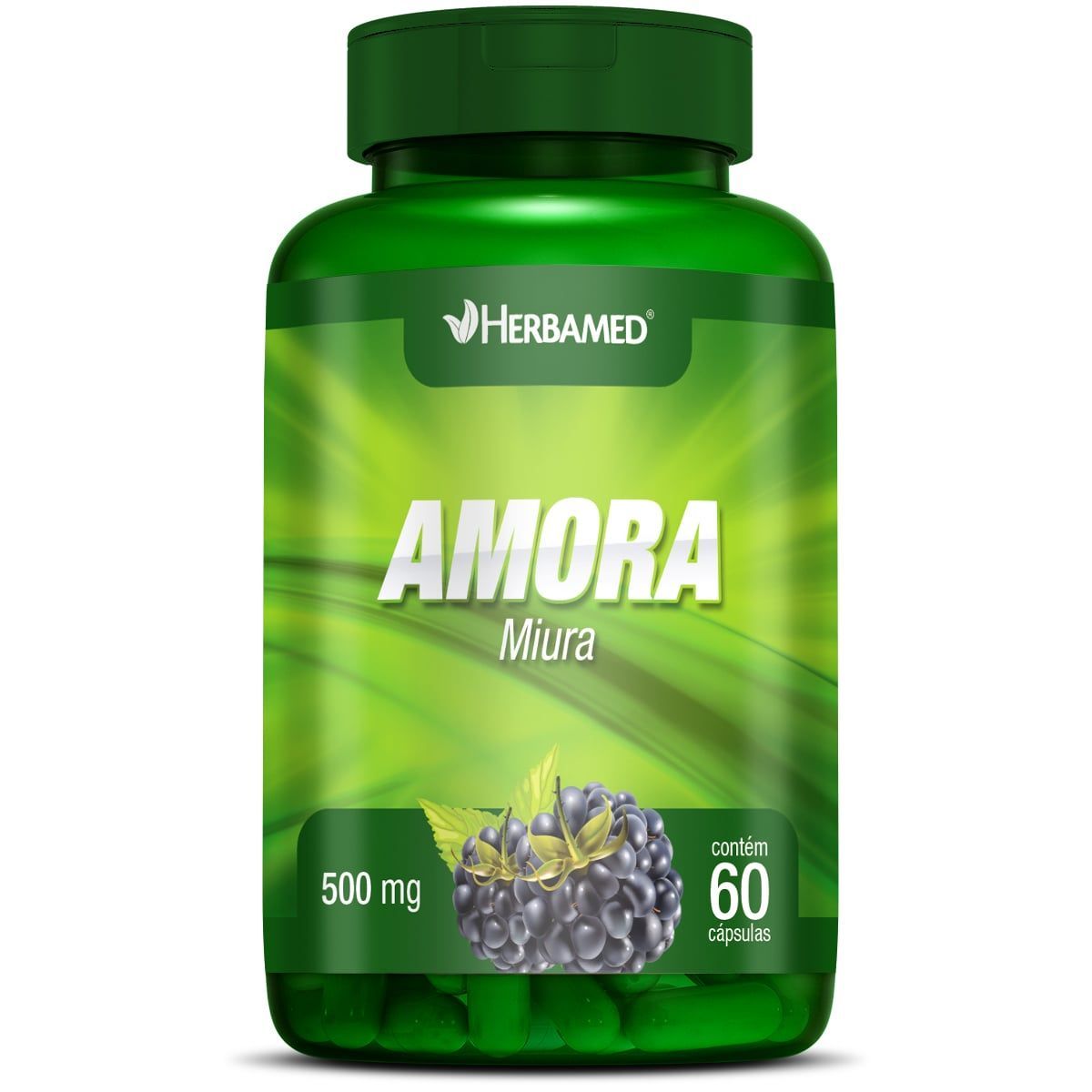 Amora Herbamed 500mg, Frasco Com 60 Cápsulas