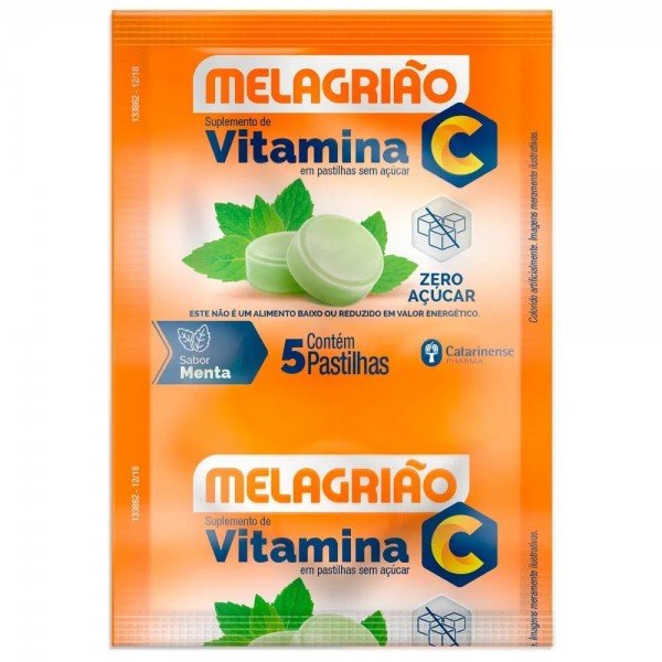 Melagrião Sabor menta 5 pastilhas sem Açúcar