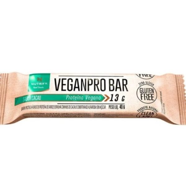 Barra Proteica Veganpro Bar Sabor Cacau Nutrify 24g