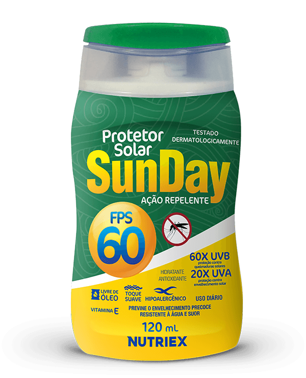 Protetor Solar Sunday Spray Repelente FPS60 120ML