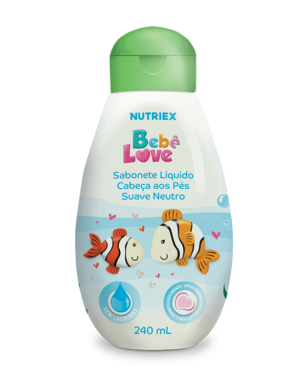Sabonete Líquido Cabeça aos Pés Suave Neutro Bebê Love 240ML