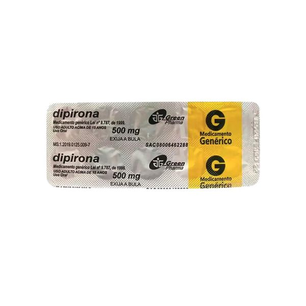 Dipirona monoidratada 500mg Green Pharma com 10 comprimidos