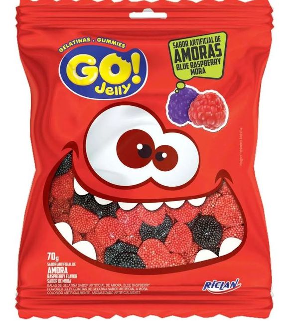 Bala Gelatina Amora Go Jelly com 70g