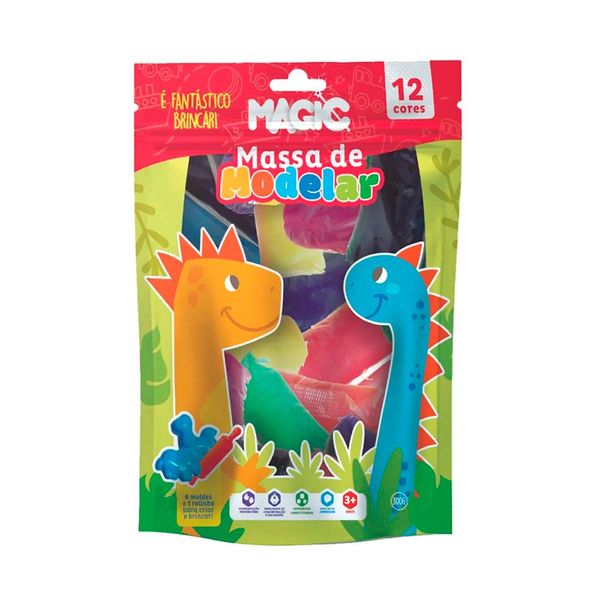 Massa de Modelar Magic Kids com moldes Dino