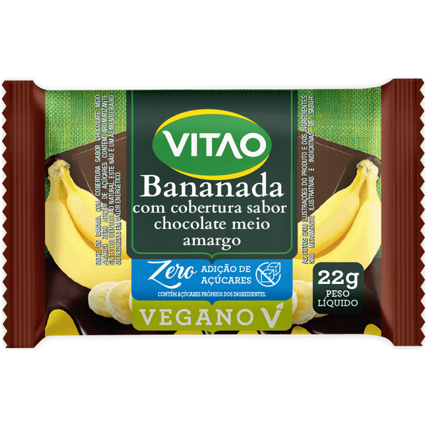 Bananada Vitao Zero Chocolate Amargo 22g