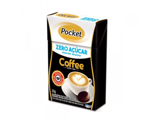 Bala Pocket Zero Açucar Café com 23g