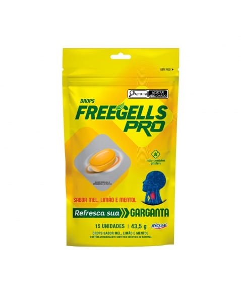 Bala Freegells Própolis Mel e Limão 43g
