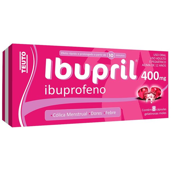 Ibupril 400mg com 8 Cápsulas