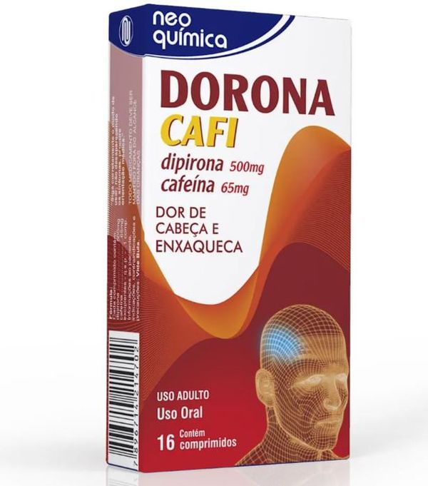 Dorona Cafi Dipirona 500mg + Cafeína 65mg com 16 comprimidos Neo Química