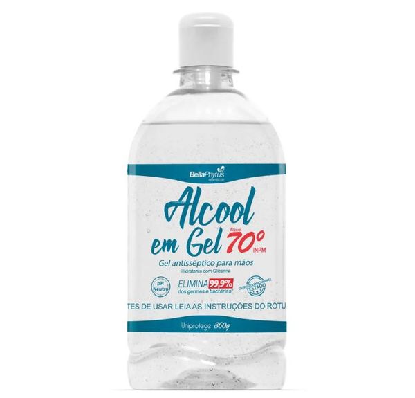 Álcool Gel 70% com Tampa Fliptop BellaPhytus 940g