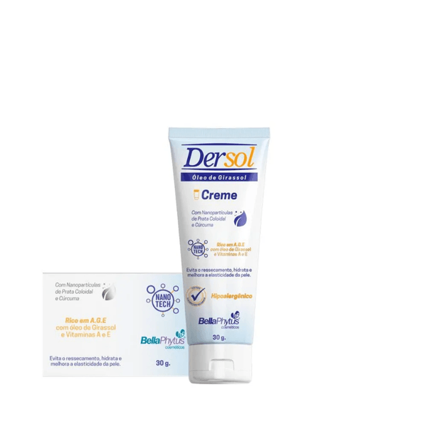 Dersol Creme A.G.E, Prata Coloidal, Curcumina BellaPhytus 30G