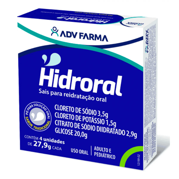 Hidroral Pó Para Solução Oral 4 Envelopes De 27,9g