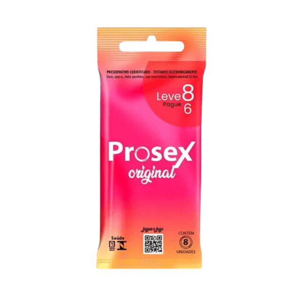 Camisinha Prosex Lubrificado Original Leve 8 Pague 6