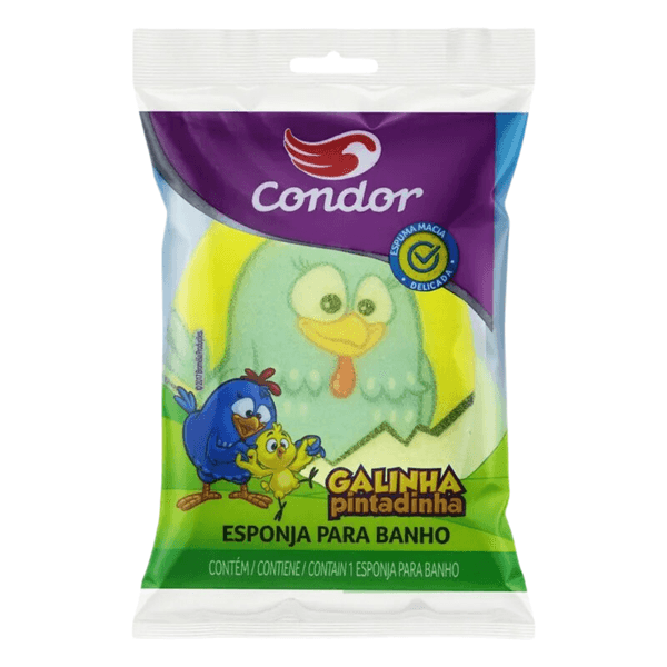 Esponja para Banho Condor Infantil Galinha Pintadinha