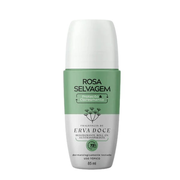 Desodorante Roll-on Clareador Rosa Selvagem Erva Doce 85ml