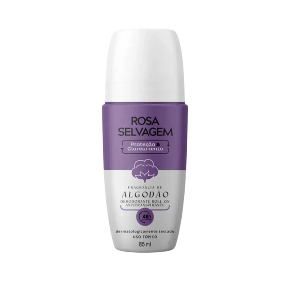 Desodorante Roll-on Clareador Rosa Selvagem Algodão 85ml
